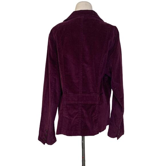 St. John's Bay stretch purple corduroy casual blazer size XL - Picture 2 of 11
